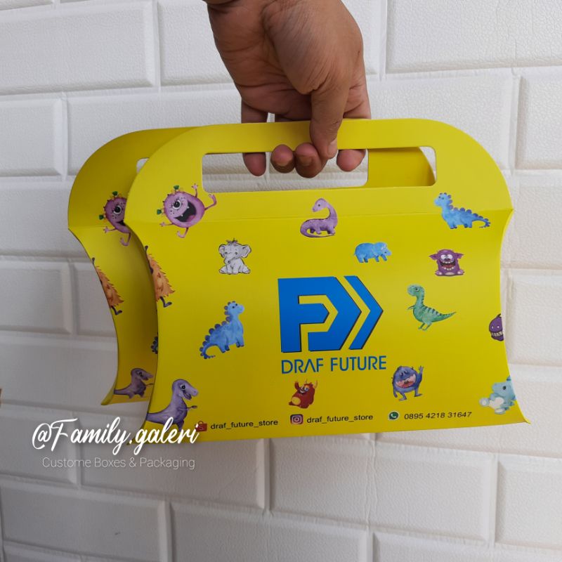 New Pillow Box ( For Hijab ) Cetak Logo anda
