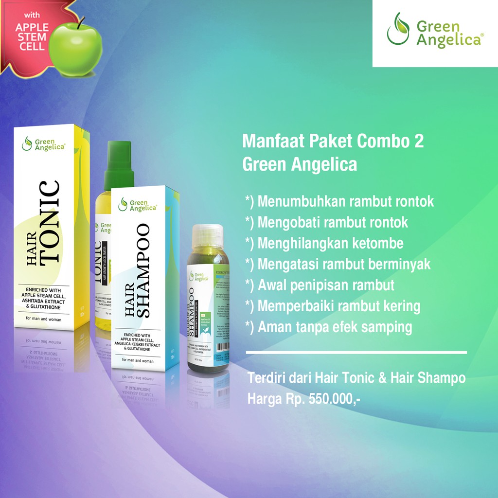 Paket Green Angelica Penipisan Rambut Ringan Obati Rambut Rontok