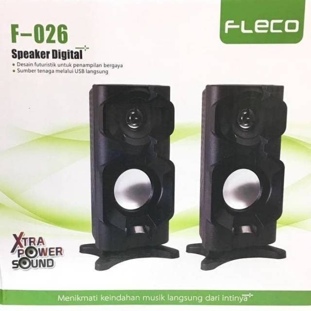 SPEAKER DIGITAL KOMPUTER FLECO F-026 SPEAKER SUPER BASS SPEAKER KOMPUTER TV HP SPEAKER EXTRABASS