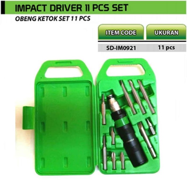 TEKIRO-OBENG KETOK SET 11PCS // IMPACT DRIVE