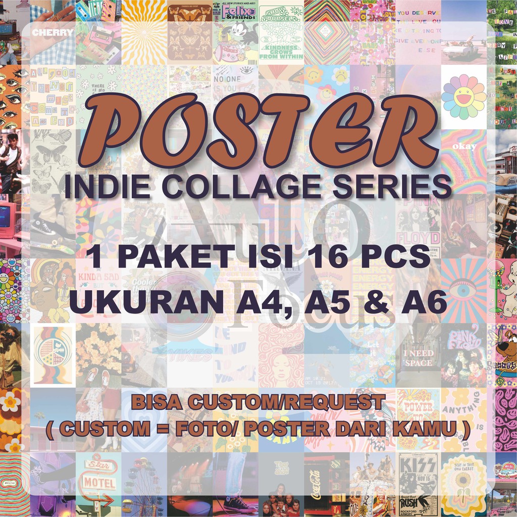 

(16PCS) POSTER AESTHETIC INDIE COLLAGE SERIES 1 PAKET A6, A5 DAN A4