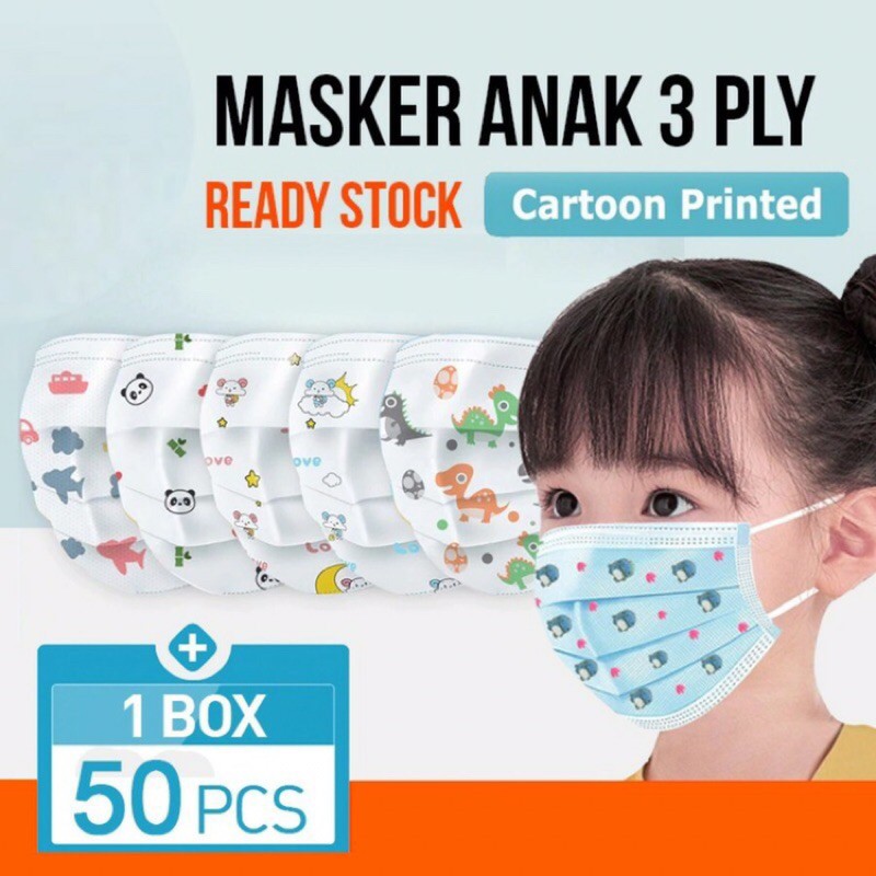 Masker anak 3ply isi 50pcs