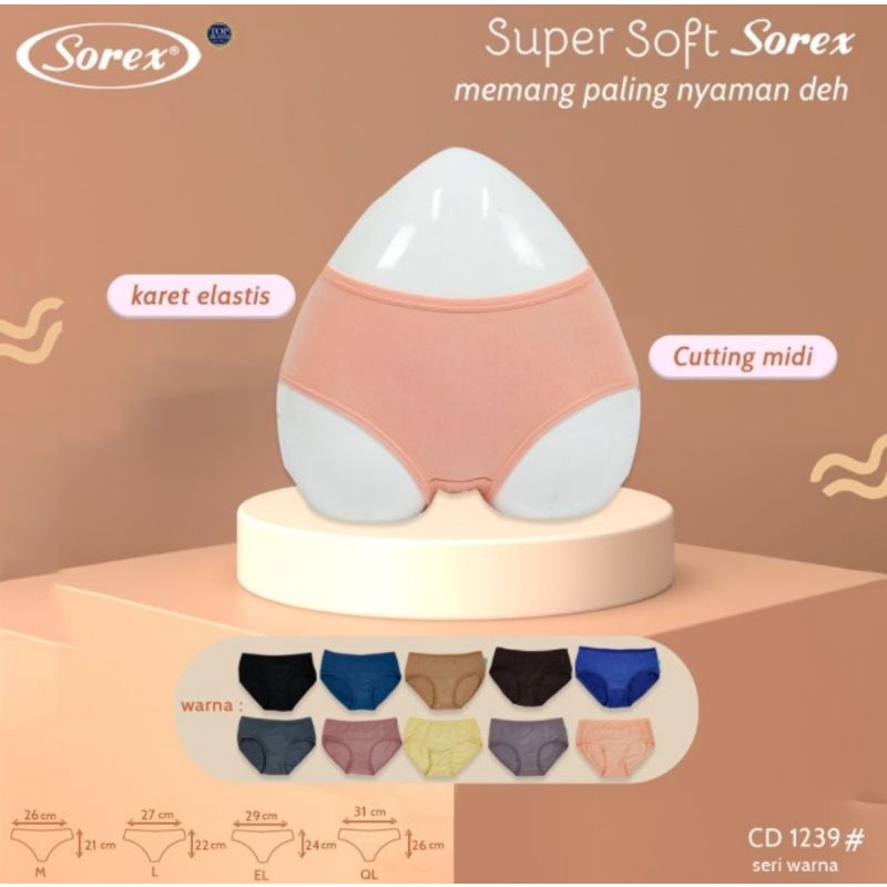 Sorex CD Basic Super Soft 1239/Celana Dalam Pakaian Dalam Wanita Sorex