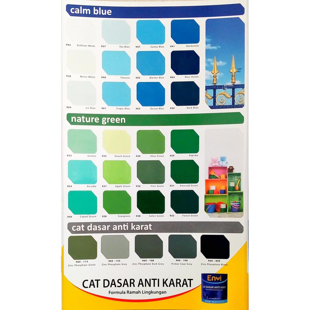 Katalog Warna Cat Envi  Desain Rumah Idaman