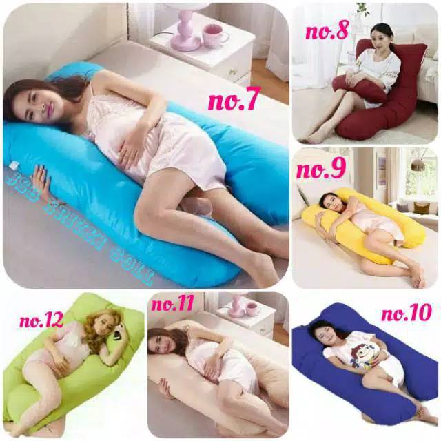 Bantal hamil dan menyusui doble sarung ,1 set + 1 sarung pengganti