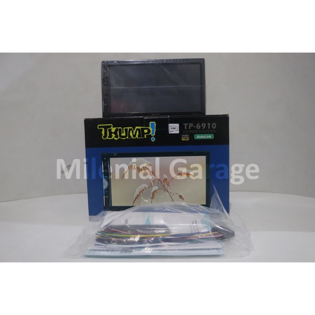 Headunit Double Din Thump TP-6910 TP6910 Mirrorlink Autolink TV Tape Headunit Mobil DVD USB MP4
