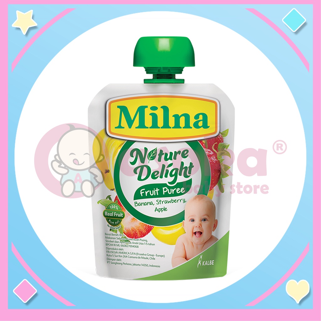 Milna Nature Delight Fruit Puree 80g Jus buah Bayi ASOKA