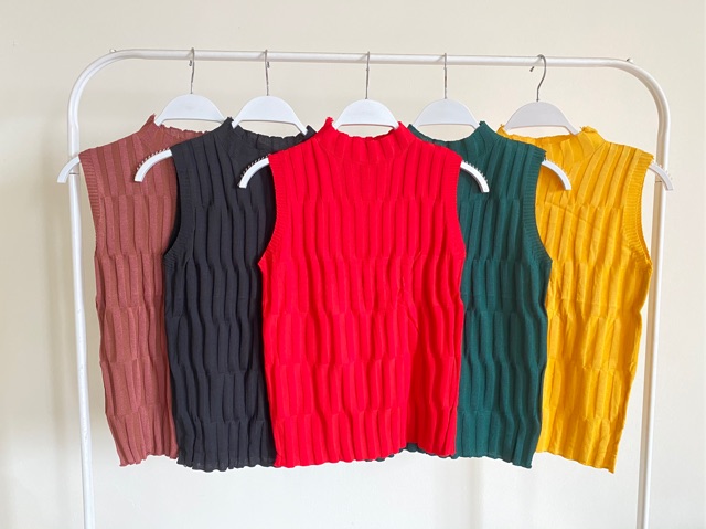 TANK TOP KNITT TURTLE NECK IMPORT (BJCN131)