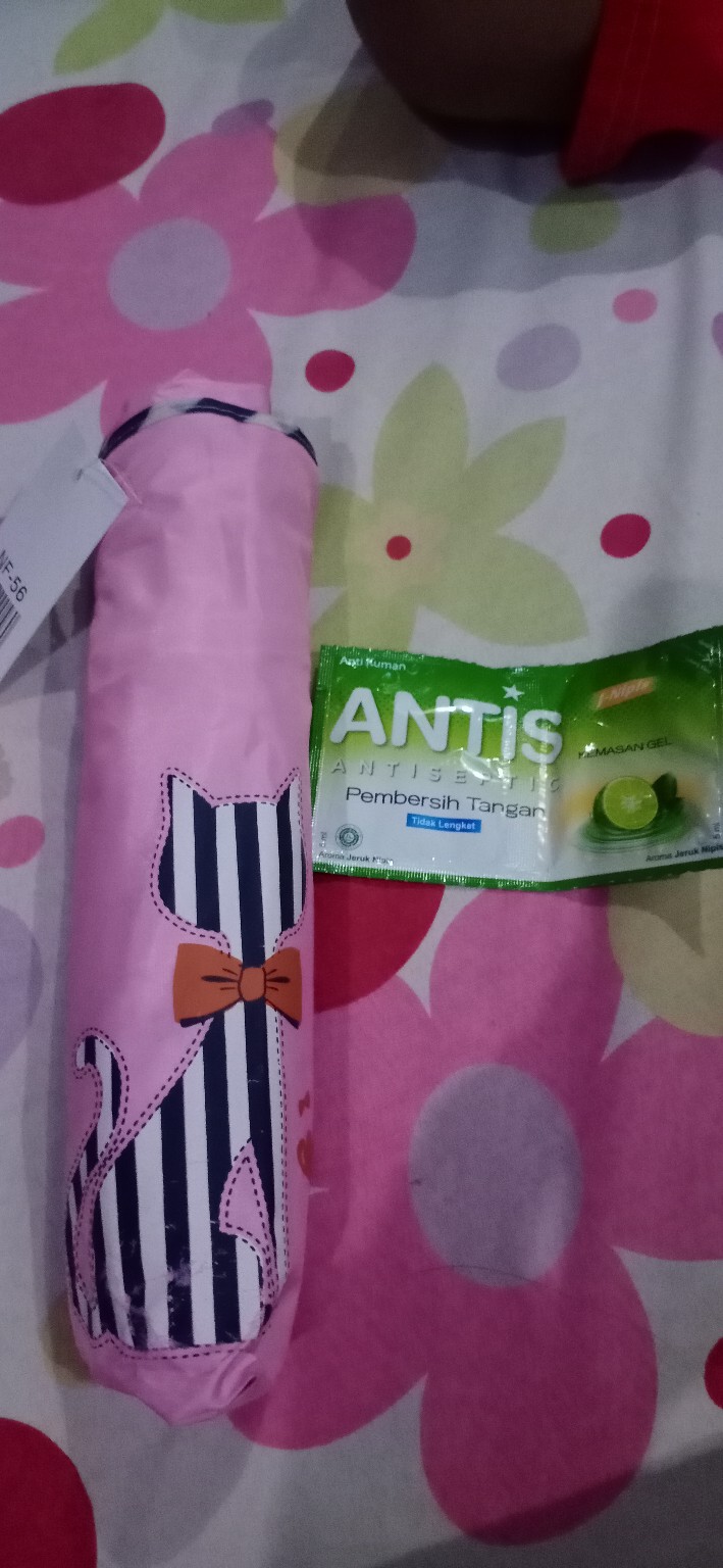 Tabasa Payung Lipat Cute Cat Garis