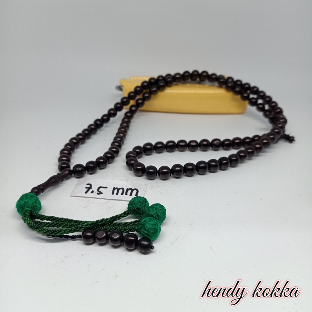 5pcs tasbih 99 kokka kaukah bulat rumbai 7,5mm hitam