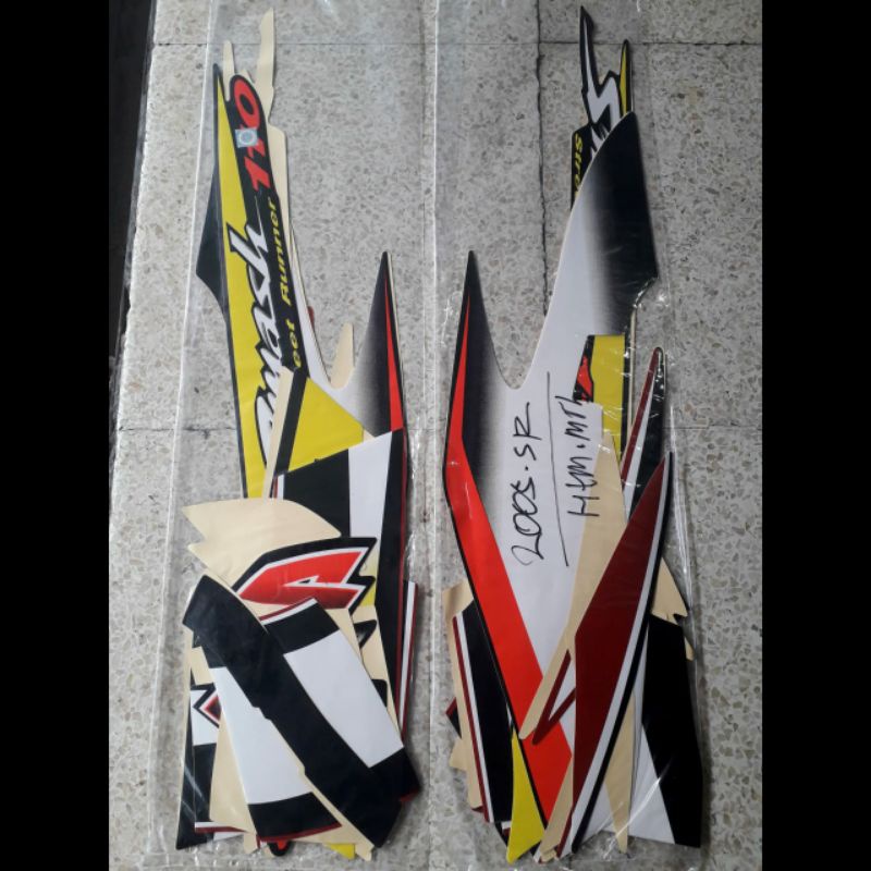 Striping lis sticker standar ori Suzuki Smash SR 2005 Striping Smash 2005 SR  Sticker Semesh SR 2005