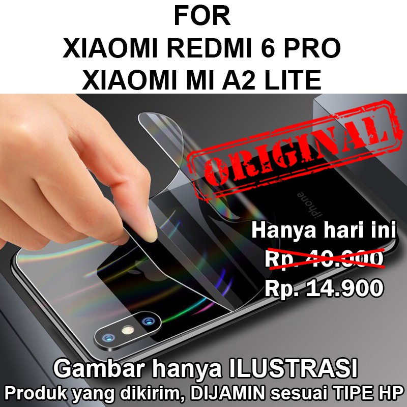 Skin aurora Xiaomi Redmi 6 Pro Mi A2 Lite garskin anti gores pelindung body hp