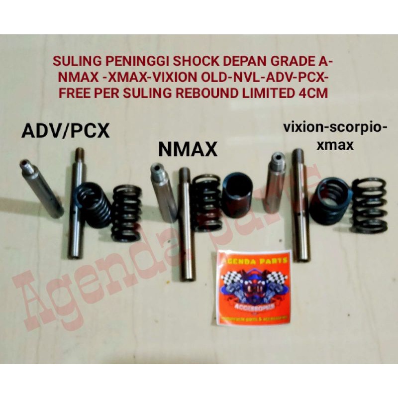 SULING PENINGGI SHOCK DEPAN GRADE A-NMAX OLD/NEW NMAX -XMAX-VIXION OLD-NVL-SCORPIO +PER SULING REBOUND LIMITED ANTI JEDUK