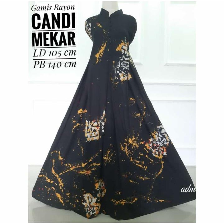 Gamis Twill Super Ori Murah Bahan Rayon Candi Mekar Model Baju Gamis Terbaru 2020 GMYR1184