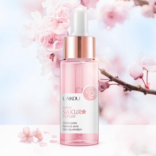 LAIKOU Sakura Serum Peremajaan Untuk Kulit Kusan dan Berminyak 30ml