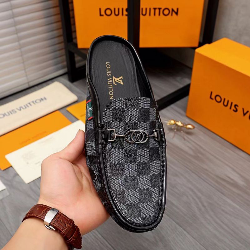 sandal sepatu pria lv mirror slide cowok lou is vuitton top Brand P1SHOES new styles