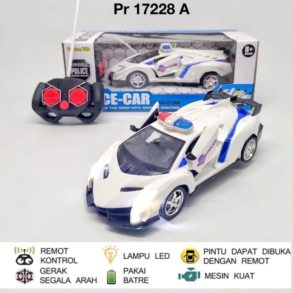 Mobil Remote Control Police Car Mainan RC Mobil Polisi Bisa Buka Pintu