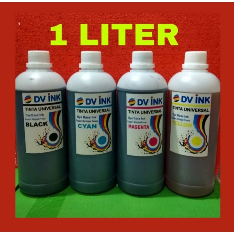 tinta dv ink 1set 1liter cmyk tinta refill canon epson hp