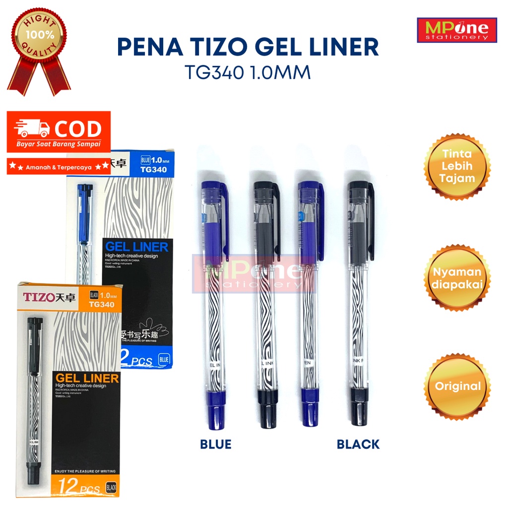 

(1 Pcs) Pulpen Gel Liner / Pena Gel Liner Tizo 1.0 mm / Gel Ink Pen