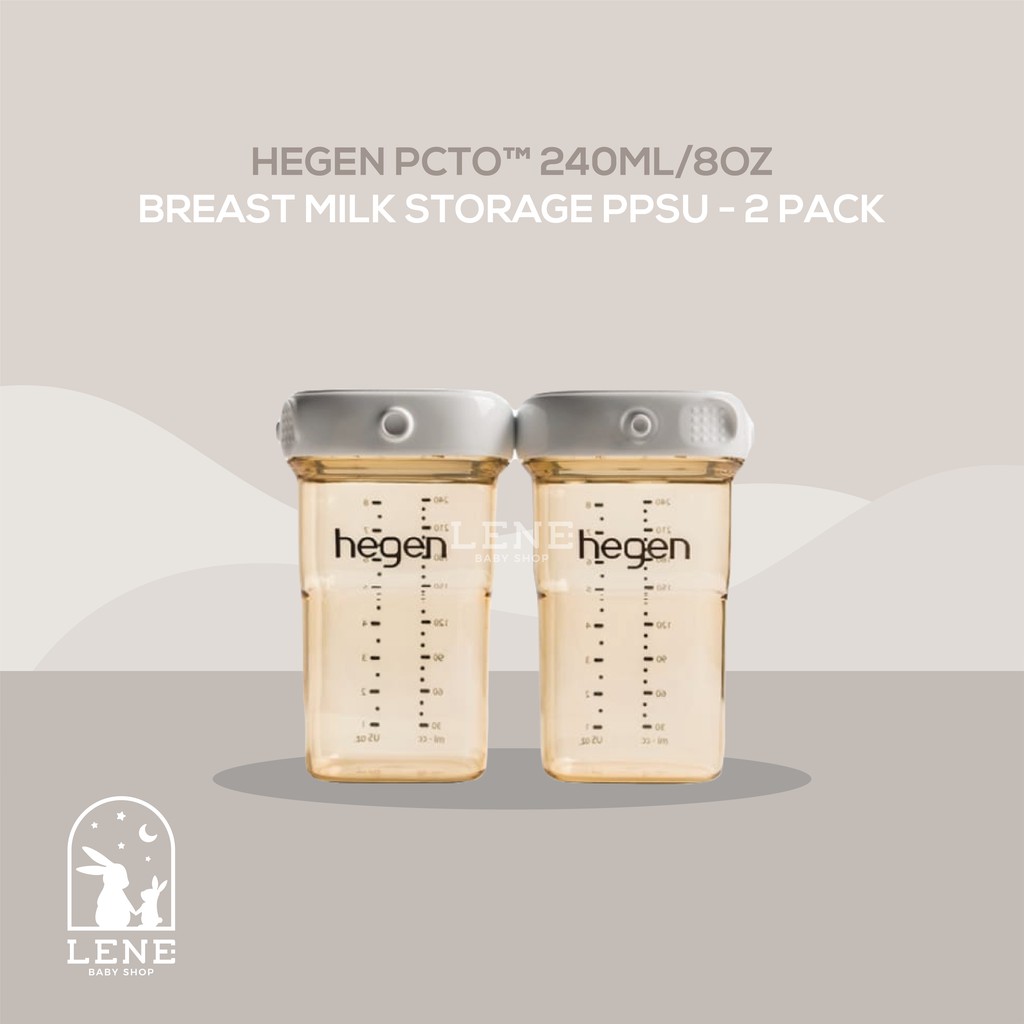 Hegen Breast Milk Storage PPSU 240ML - 2 pack Wadah MPASI