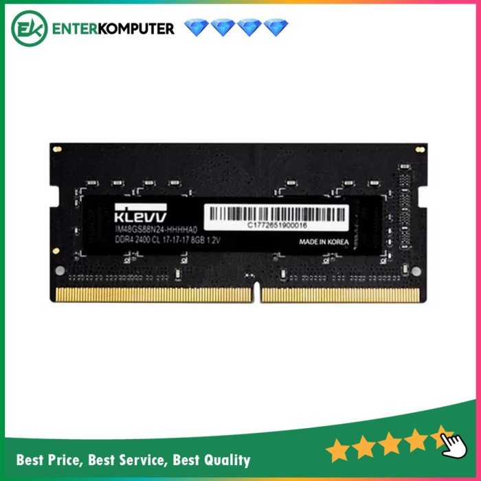 KLEVV SO-DIMM DDR4 Value Series PC21300 2666MHZ 16GB (Bulk Package)