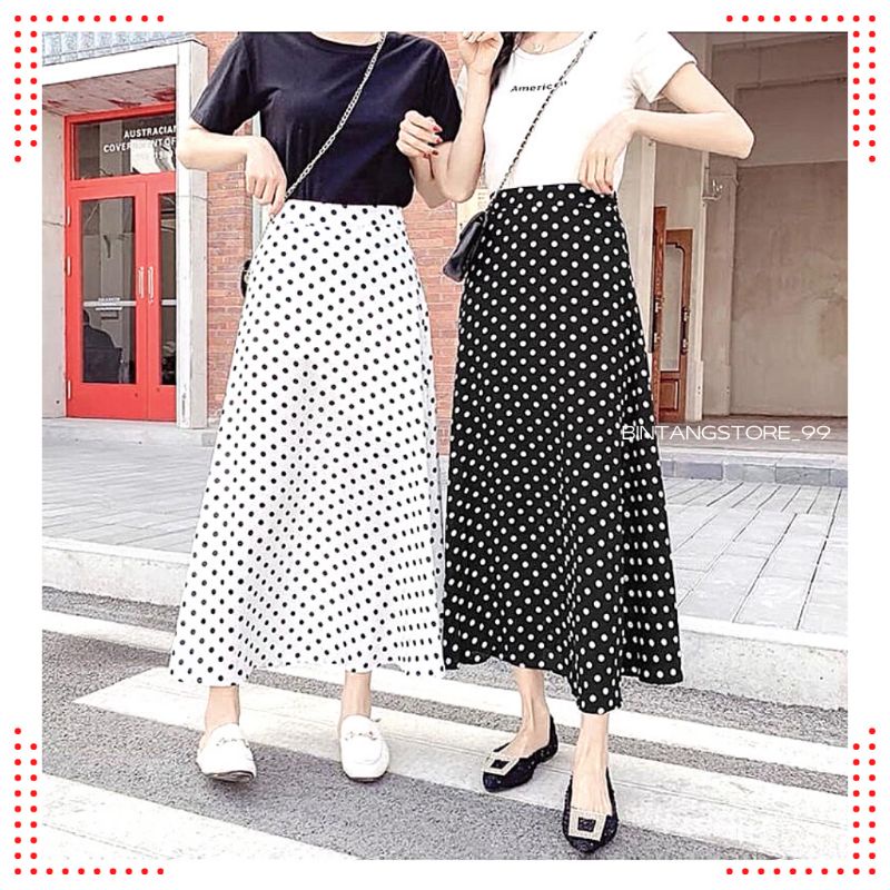 Rok Polkadot Skirt Polka Motif Kecil