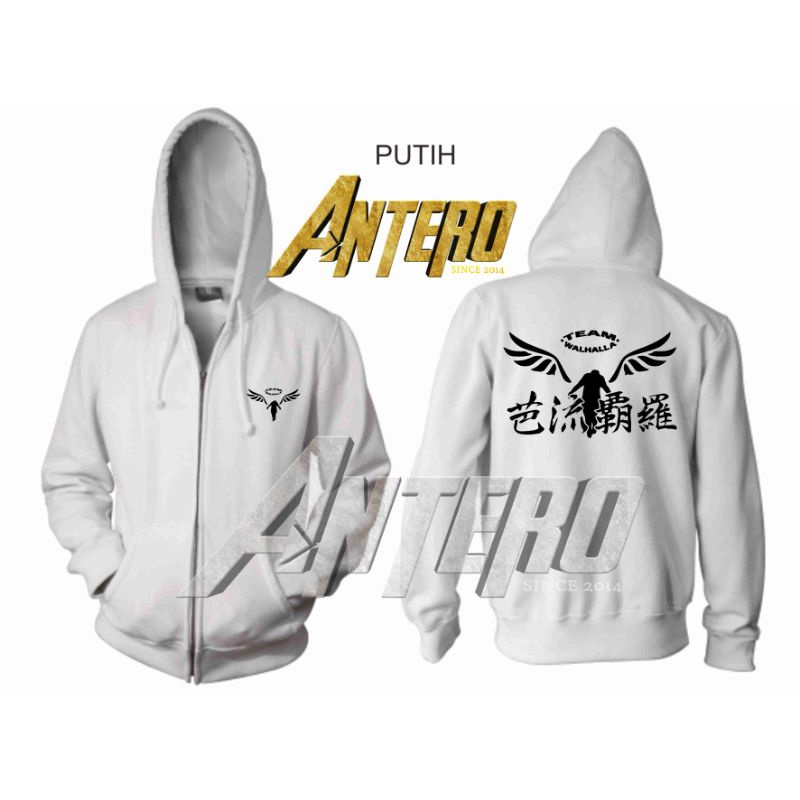 RESLETING ZIPPER ANIME Jaket Hoodie Pria Wanita Slimfit Ritsleting - Hitam ANIME TOKYO REVENGERS MAN
