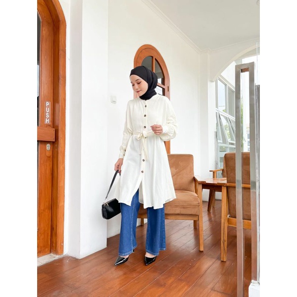 KARINA TUNIK / ATASAN TUNIK POLOS RAYON CRINKLE