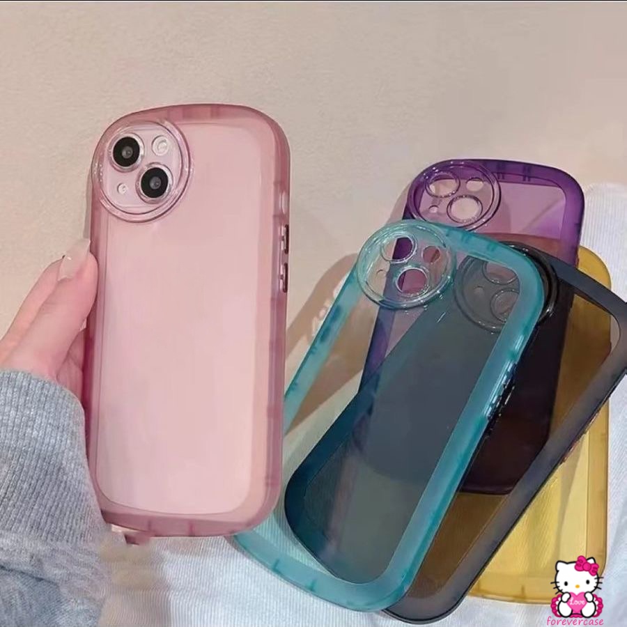 Casing TPU OPPO A12 A95 A15 A54 A96 A74 A16 A5 A9 2020 A5S A12E A3S A16s A7 A76 A53 A33 A36 A11 A15s A11K Transparan Macaron