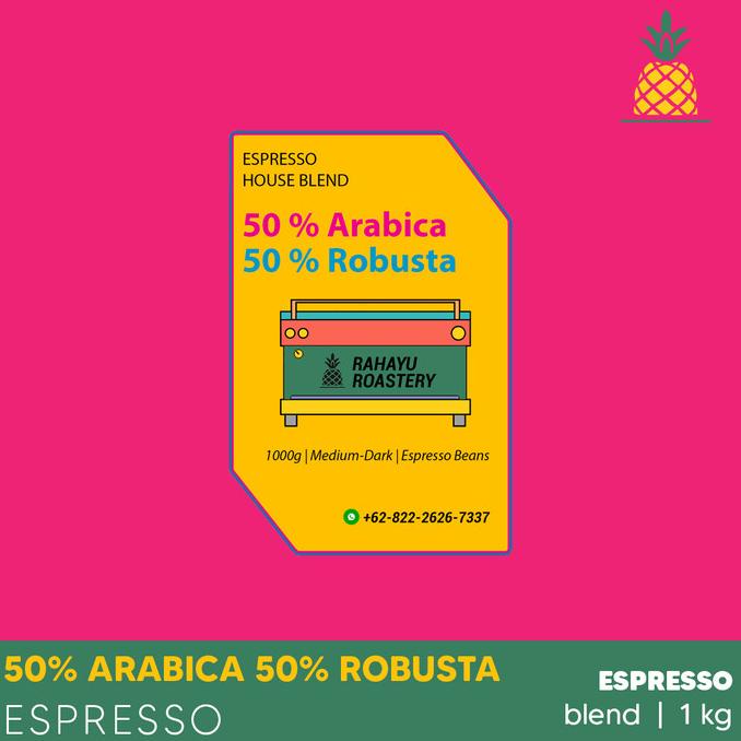 

Kopi Espresso House Blend 50% Arabika 50% Robusta 1kg ( Biji / Bubuk )