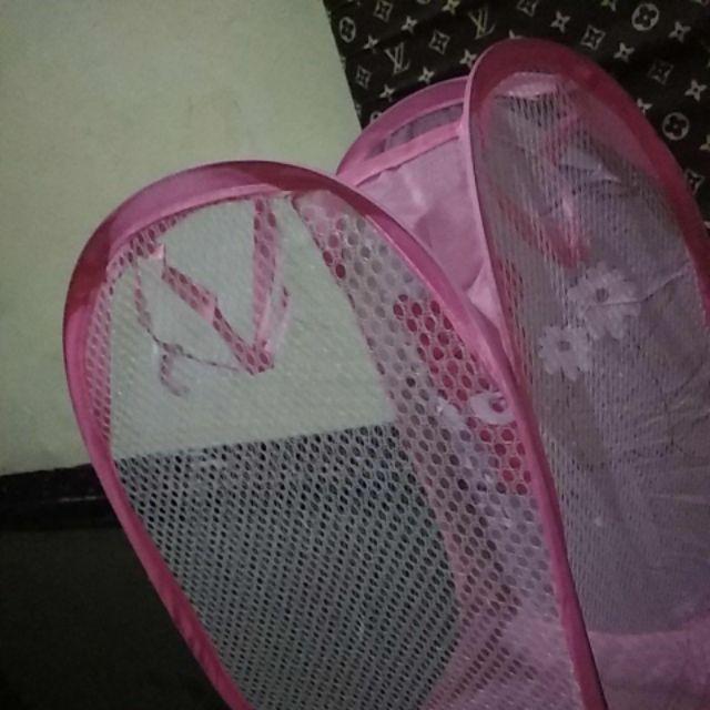 Keranjang Baju Laundry Jaring Lipat Multi Fungsi
