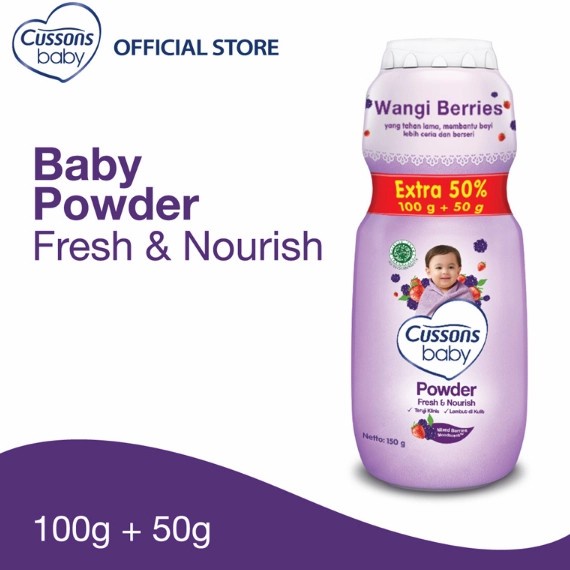 Bedak Bayi Cussons Baby Powder Fresh &amp; Nourish Extra Fill