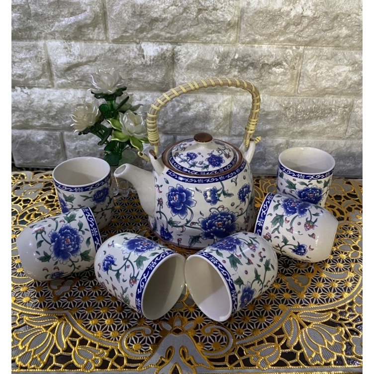Tea set keramik capodimonte set cantik