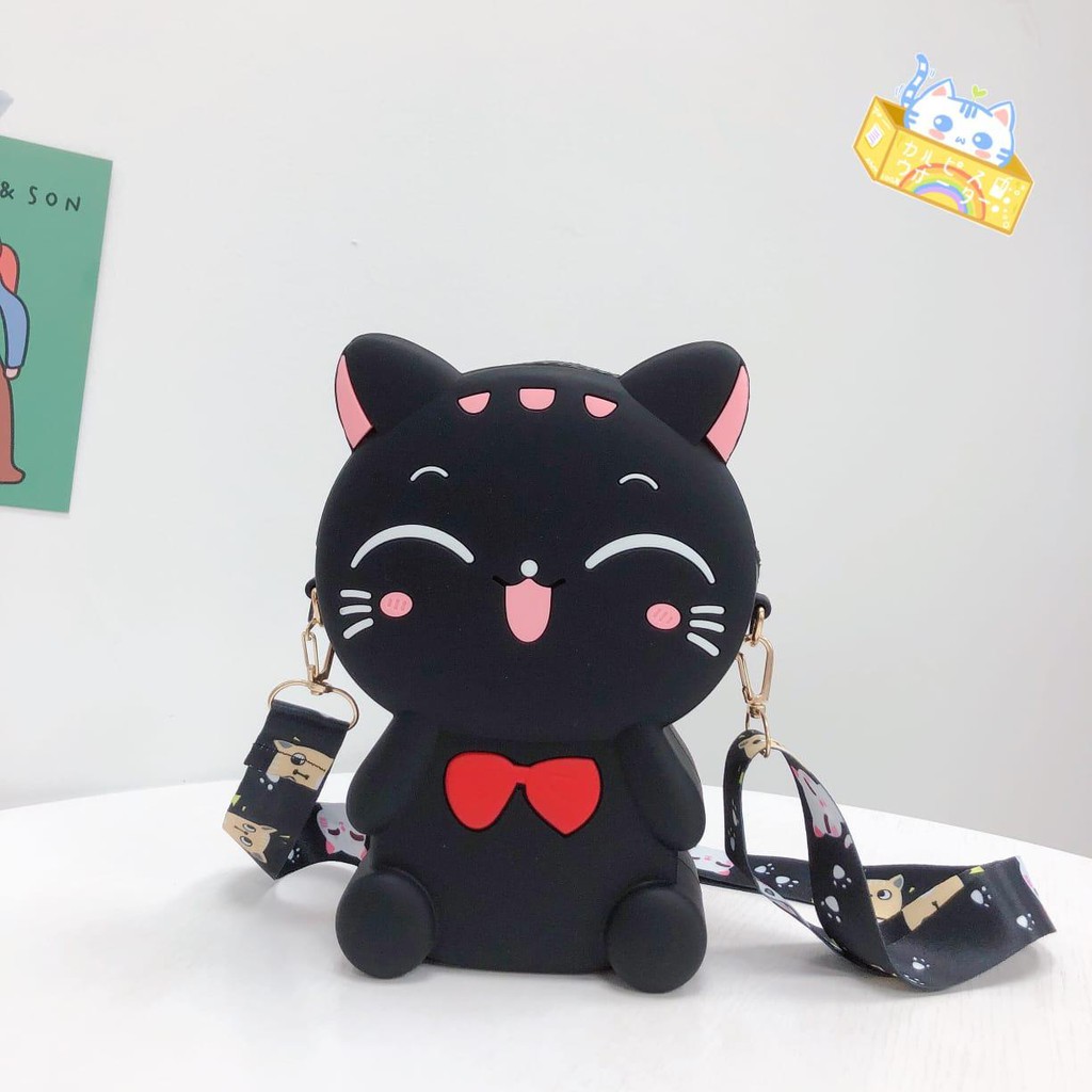 Tas Slempang Motif Kucing Lucu