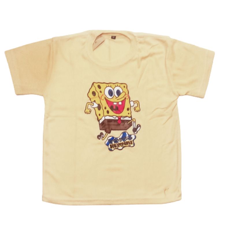 KAOS ANAK PEREMPUAN SPONGEBOB UMUR 1-2-3-4-5-6-7-8-9-10-11-12 // ATASAN BAJU ANAK PEREMPUAN // GROSIR BAJU KAOS ANAK