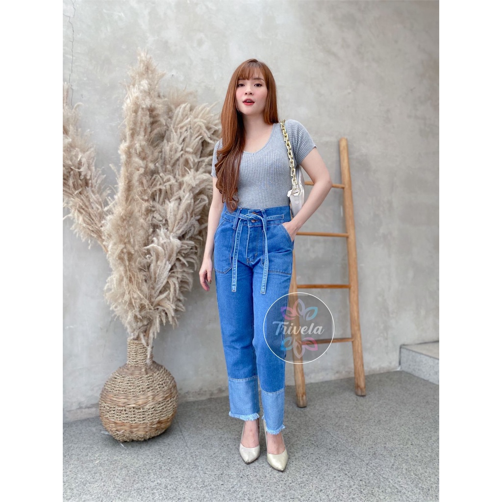 Alea Boyfie / Celana Jeans Boyfriend Alea Wanita