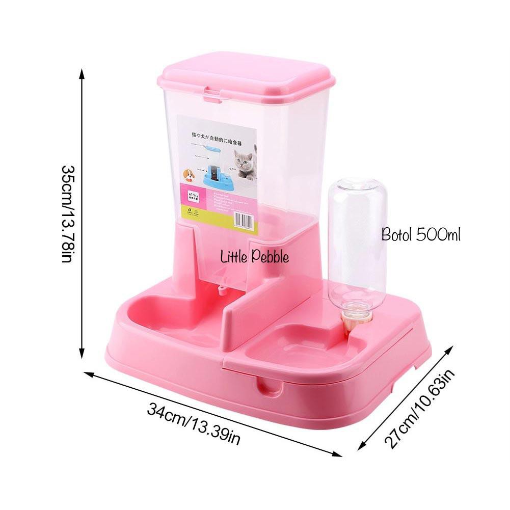 Tempat Makan Minum Anjing Kucing Automatic Pet Food Dispenser