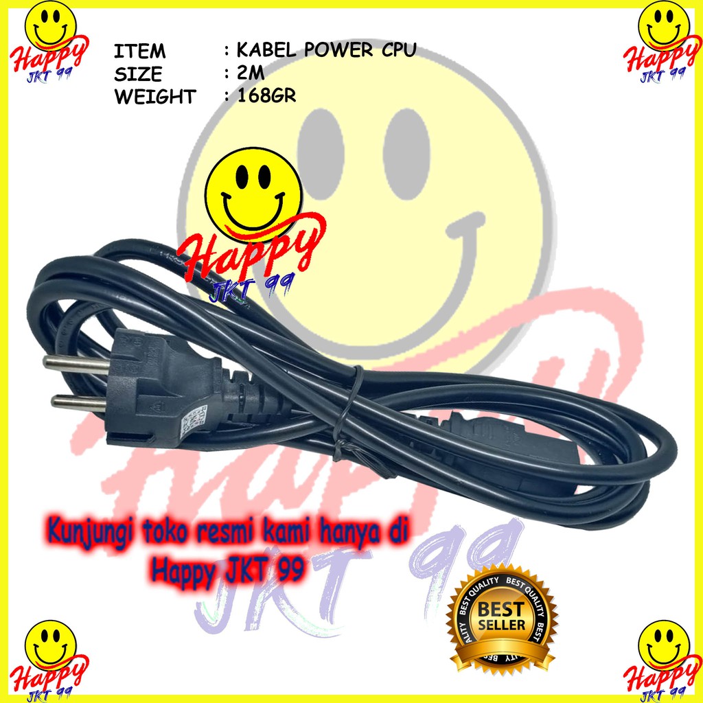 [ HAPPY JKT 99 ] KABEL POWER KOMPUTER CPU 2M 2 M ORIGINAL