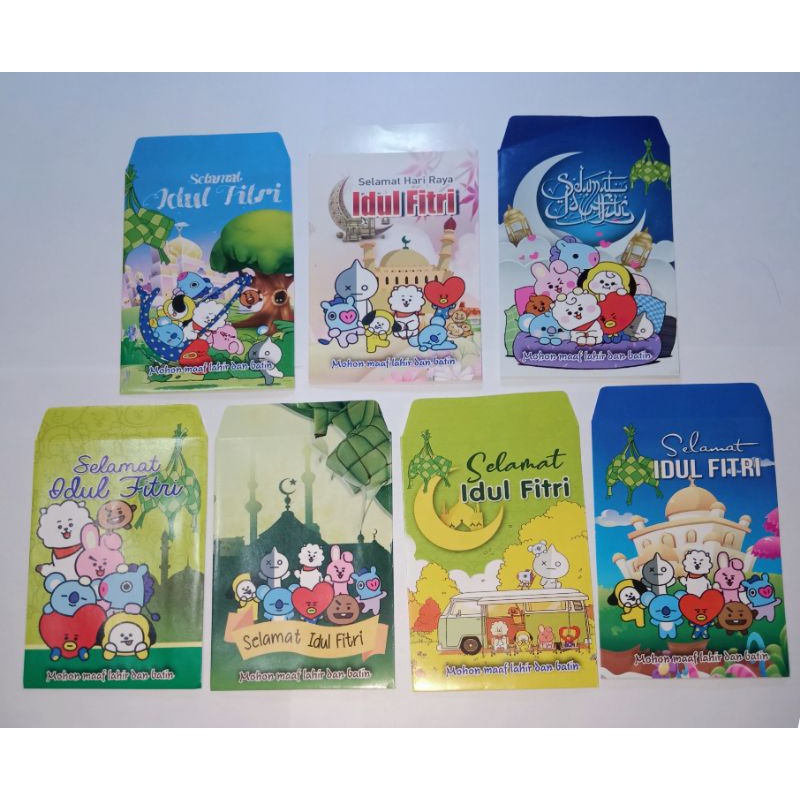 

Amplop lebaran bts bt21 & karakter muslim. siap pakai siap jual