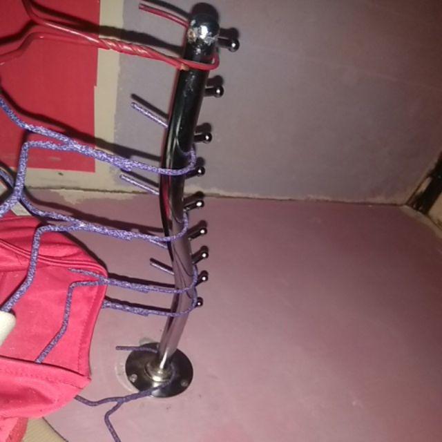 Suling Tembok Paku 9 Belalai / Hanger Gantungan Baju 9 Titik