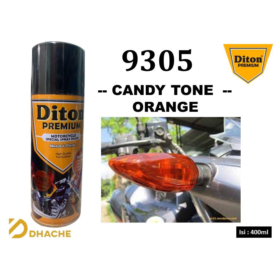 Cat Pilox Diton Premium Candy Tone Orange 9305 400cc Smoke Oren Transparan Lampu Sein Head Lamp