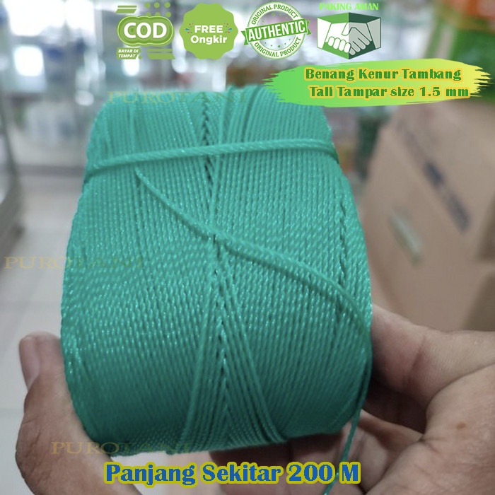 Tali Tambang 1.5mm per roll Tampar Layangan Pertanian Tenda size 1.5 mm