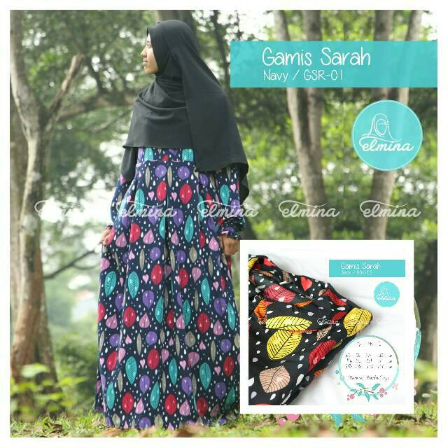Gamis Elmina Kamala Motif - Sarah