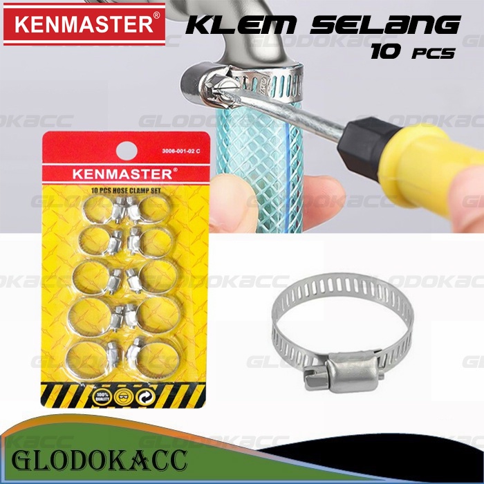 Klem Selang Gas 10 pcs / Kenmaster Hose Clamp Set