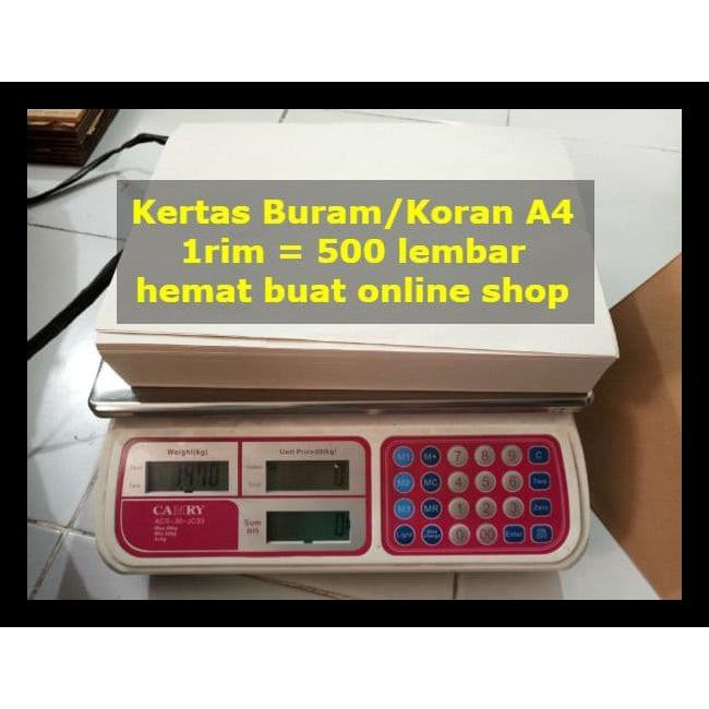 

Kertas Buram Koran A4 1 Rim 500 Lembar Polos Ekslusif