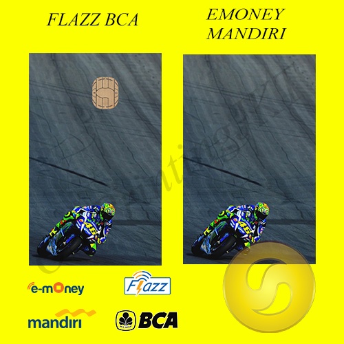 CUSTOM KARTU FLAZZ BCA GENERASI 2 ATAU EMONEY/SALDO 0 -ROSSI EDITION