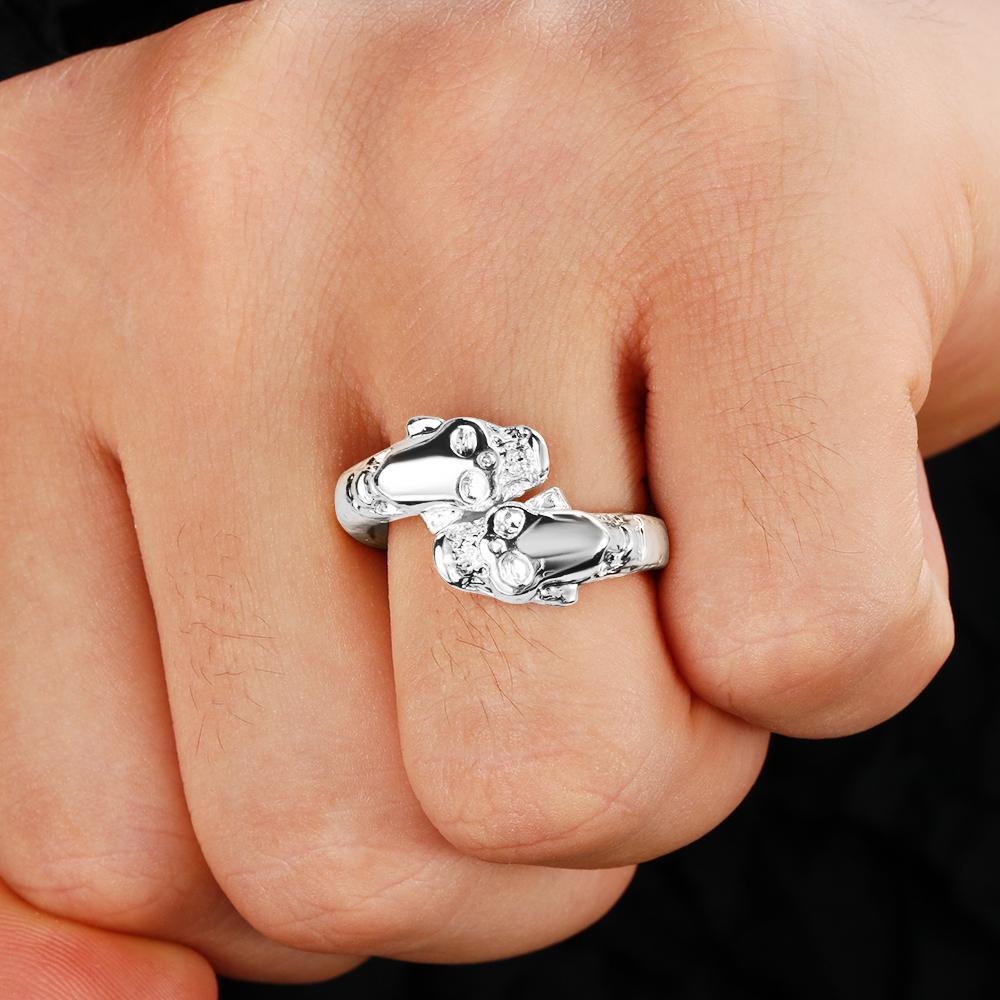 Cincin Kepala Tengkorak LILY Rock Rap Perhiasan Stainless Pria Keren