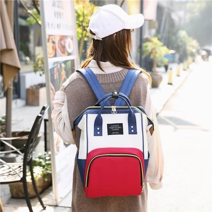 Tas Ransel Backpack Model Anello Vintage Living Travel Bag Diaper bayi