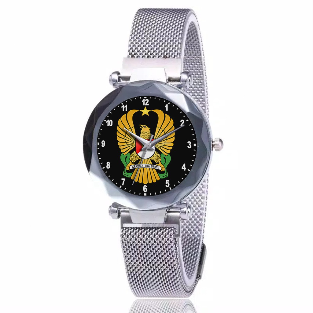 Jam Tangan Wanita Custom - TNI AD MOTIF 2 Free Box &amp; Batre Cadangan