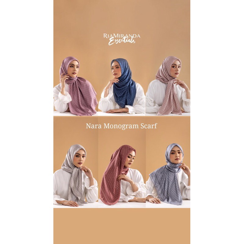 ria miranda nara monogram scarf